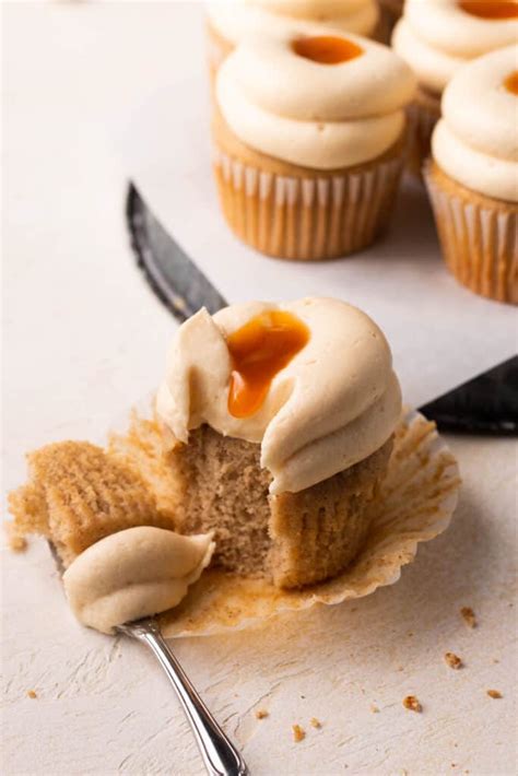 Brown Sugar Cupcakes with Salted Caramel Buttercream - Sarah's Day Off