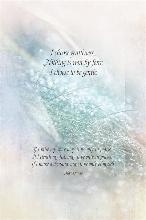 choose gentleness quote digital art  terry davis fine art america
