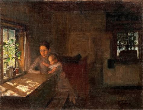 ALBERT EDELFELT, A STUDY FOR THE PAINTING "INTERIOR OF A CROFTER'S ...