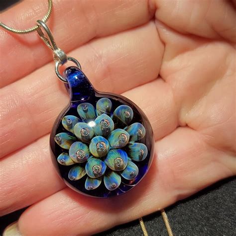 Implosion Pendant Handmade Art Glass Borosilicate Necklace - Etsy