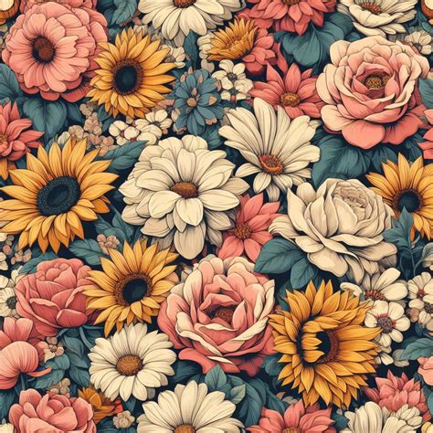 vintage seamless floral pattern  stock photo public domain pictures