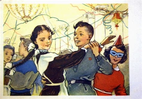 Советское детство: Худ. В.ТальбергШкольный бал1956Полиграфкомбинат ...