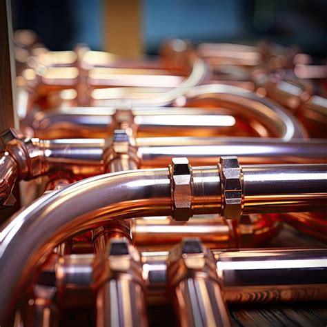 Premium AI Image | Copper pipes in plumbing