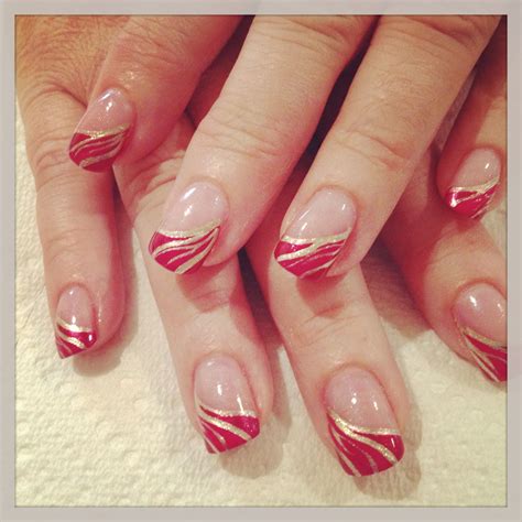 Red French Tip Nail Designs