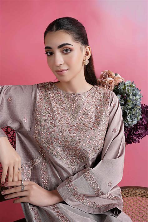 3 Pc Embroidered Two Tone Silk Suit | MB-FS25-53 – m/basics by Maria.B