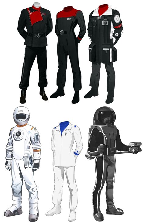 Another AU Starfleet uniform set by MorganDonovan on DeviantArt