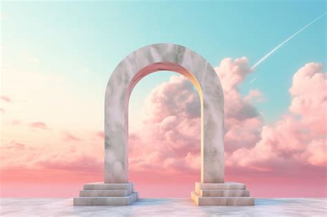 Premium AI Image | Abstract aesthetic background with geometric forms ...