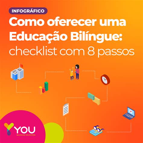 Step By Step Escola De Educação Bilíngue - [Infográfico] Como oferecer uma educação bilíngue: checklist com 8 passos