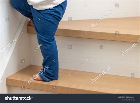 Babys Feet Climbing Stairs 1 Year Stock Photo 2109698927 | Shutterstock