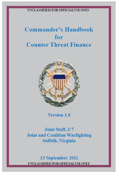ufouo joint chiefs  staff commanders handbook  counter threat