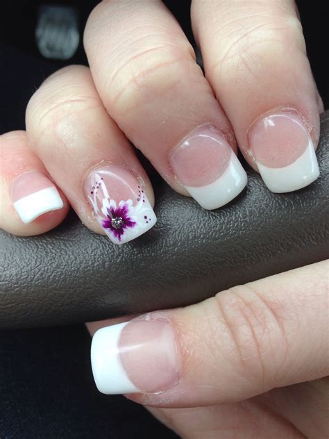 simple french nails designs 8