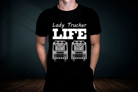 Lady Trucker Life Graphic by Rokunur Zaman · Creative Fabrica