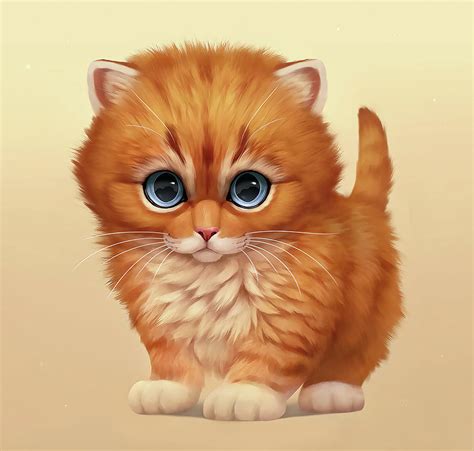 Fluffball Cat Digital Art by Lac Lac | Fine Art America