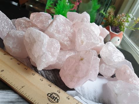 Rose quartz natural crystal heart chakra reiki pink raw | Etsy