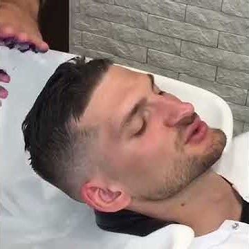 Мужское тонирование волос и авторская мужская стрижка - YouTube