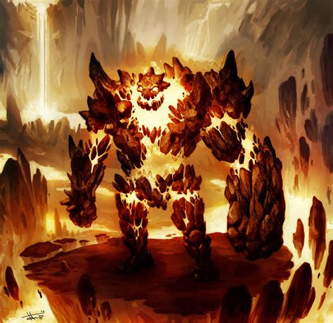 Magma Golem by thiago-almeida on DeviantArt