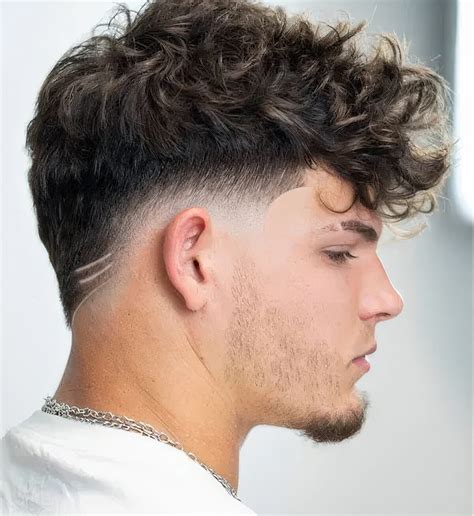 edgy curly fade haircuts  men styleoholic