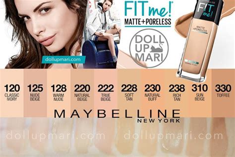 Maybelline Fit Me Matte+Poreless Foundation Review and Swatches | Doll ...