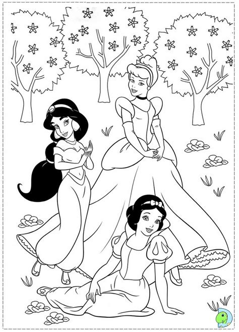 Disney Princesses coloring page - DinoKids.org