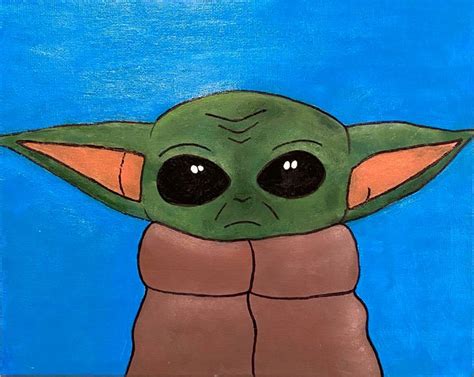 Baby Yoda Painting | eBay | Canvas painting designs, Ebay paintings ...