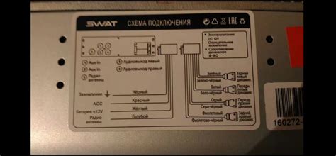 Подключение и распиновка магнитолы SWAT