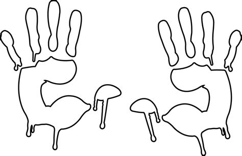 BLOODY HANDS SVG File Bloody Hands Clipart Bloody Hands Svg | Etsy