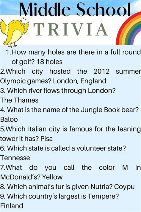 15 fun trivia categories questions and answers - Kids n Clicks