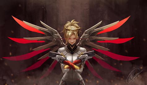 Mercy (Overwatch) Wallpaper by Shou Mai #2184805 - Zerochan Anime Image