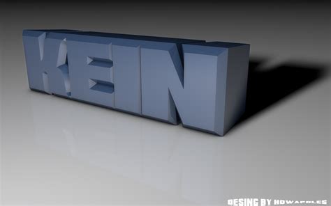 HOWAPOLES: KEIN 3D Text Design by HowapOles on DeviantArt