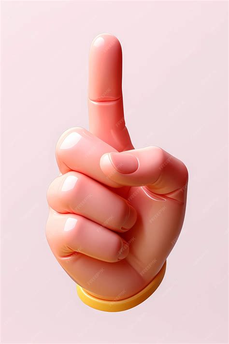 Вид 3D-ручной указательного пальца | Бесплатно Фото