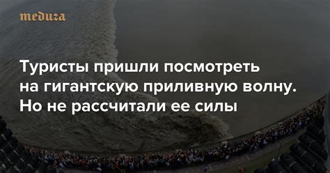 Туристы пришли посмотреть на гигантскую приливную волну. Но не ...
