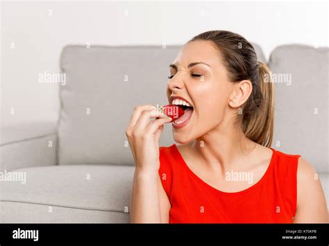 Enjoy healthy food Stock Photo - Alamy