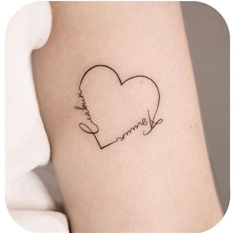 Tatuajes de corazón con frases y nombres