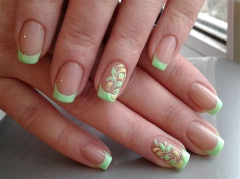 Маникюр Френч Зеленого Цвета — Richnail.ru