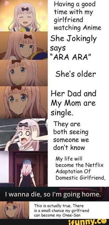 good time   girlfriend watching anime  jokingly