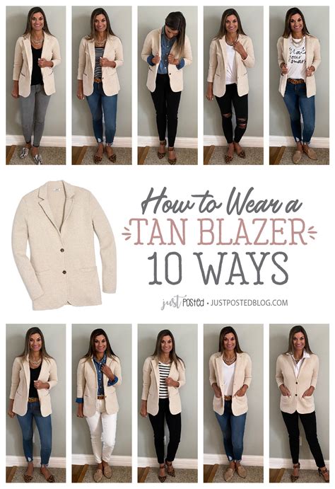 How to Wear One Tan Blazer Ten Ways – Just Posted