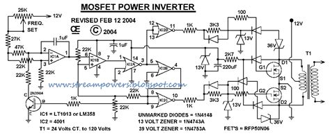 Simple 1000W Power Inverter circuit diagram | Electronic Circuits Diagram