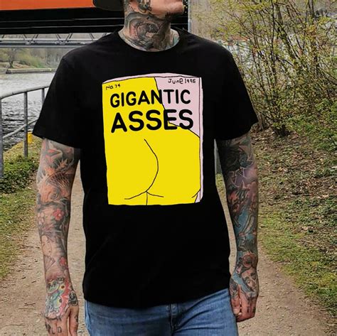 GIGANTIC ASSES Black Print T-Shirt