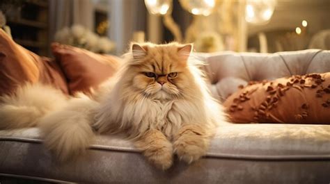Premium AI Image | beautiful persian cat is in the cat room