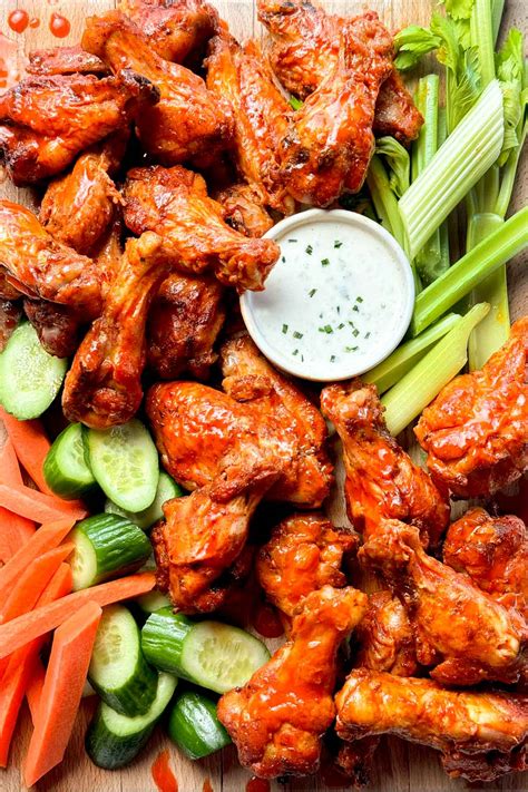 Crispy Baked Buffalo Wings - foodiecrush