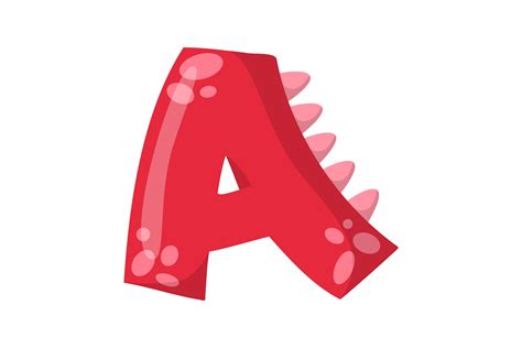 Alphabet Letter a in Dinosaur Font Vecto Graphic by pch.vector ...