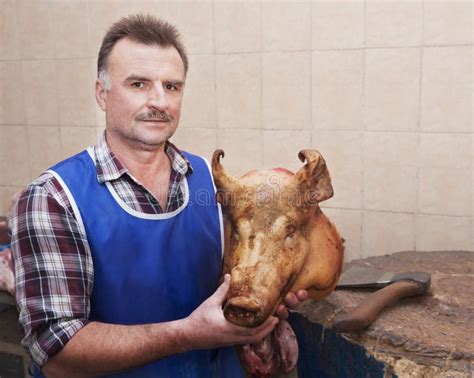 Metzger stockfoto. Bild von fleisch, rindfleisch, aufgabe - 64104900