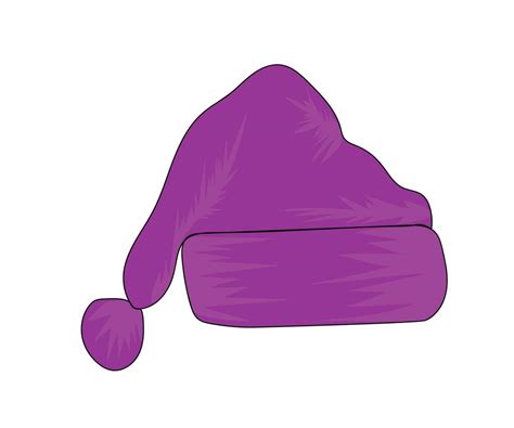 Purple Large Christmas Hat Line Art Drawing Vector Art, Icons, and ...