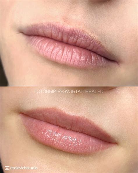 Перманентный макияж губ с растушевкой. Фото до и после. Lip Makeup ...