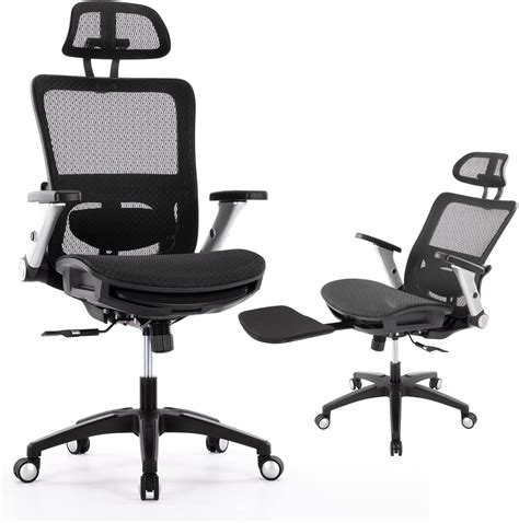 COLAMY Ergonomic Mesh Office Chair with Footrest - High Back Computer