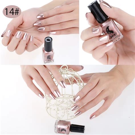 TFT Metallic Stainless Steel Mirror Silver Nail Polish 17 Colors 6ML ...