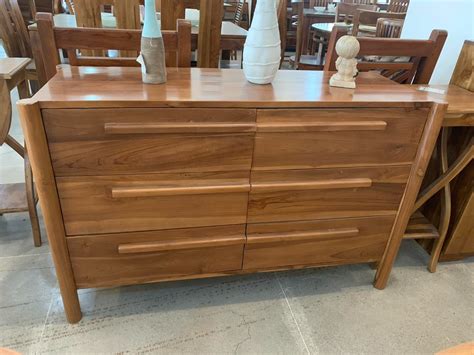 solid teak wood  leg chest drawer   mahoganynarra