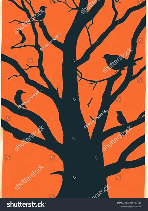 Silhouette Birds Tree Stock Illustration 2215771115 | Shutterstock