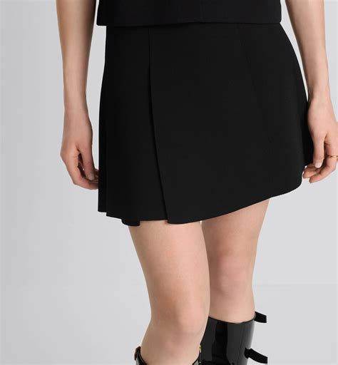 Mini jupe évasée Maille technique noire | DIOR