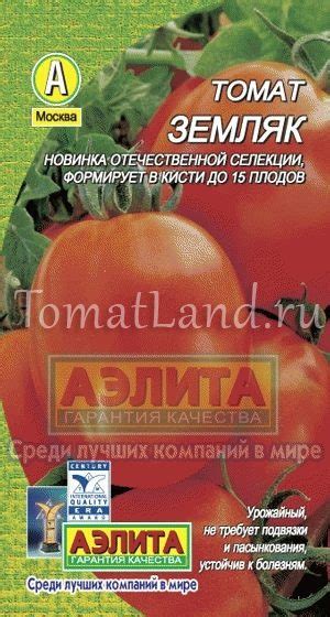 Томат Земляк: описание сорта, ОТЗЫВЫ (6), фото, характеристика ...